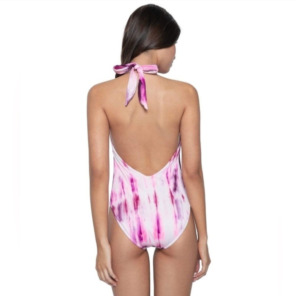 NWT PQ Swim Pink Tie Dye One Piece Swim Suit Medium - Picture 3 of 10